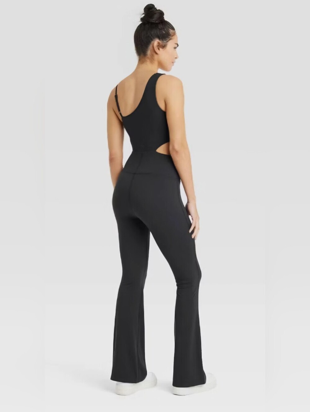 JoyLab Black One-Shoulder Cutout Jumpsuit - Picture 2 of 11